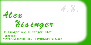 alex wisinger business card